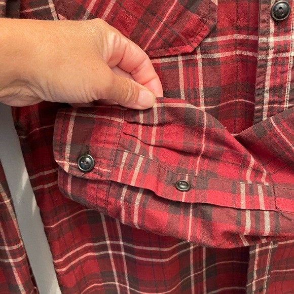 Roots | Red Plaid Cotton Shirt - Picture 5 of 6